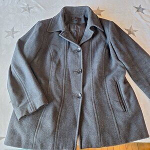 Jason Cole Women's XL Charcoal‎ Grey Wool Blend Pea Coat